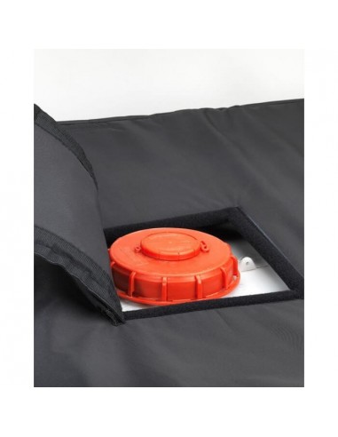 Coiffe isolante pour couverture chauffante - Cuve 1000L IBC - Ouverture 300x300 mm